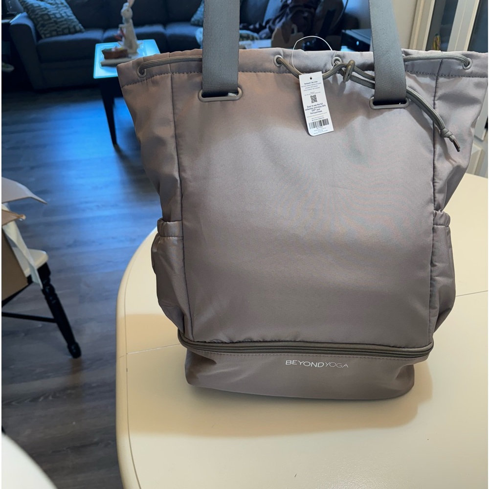 BEYOND YOGA workout bag/backpack with shoe storage.